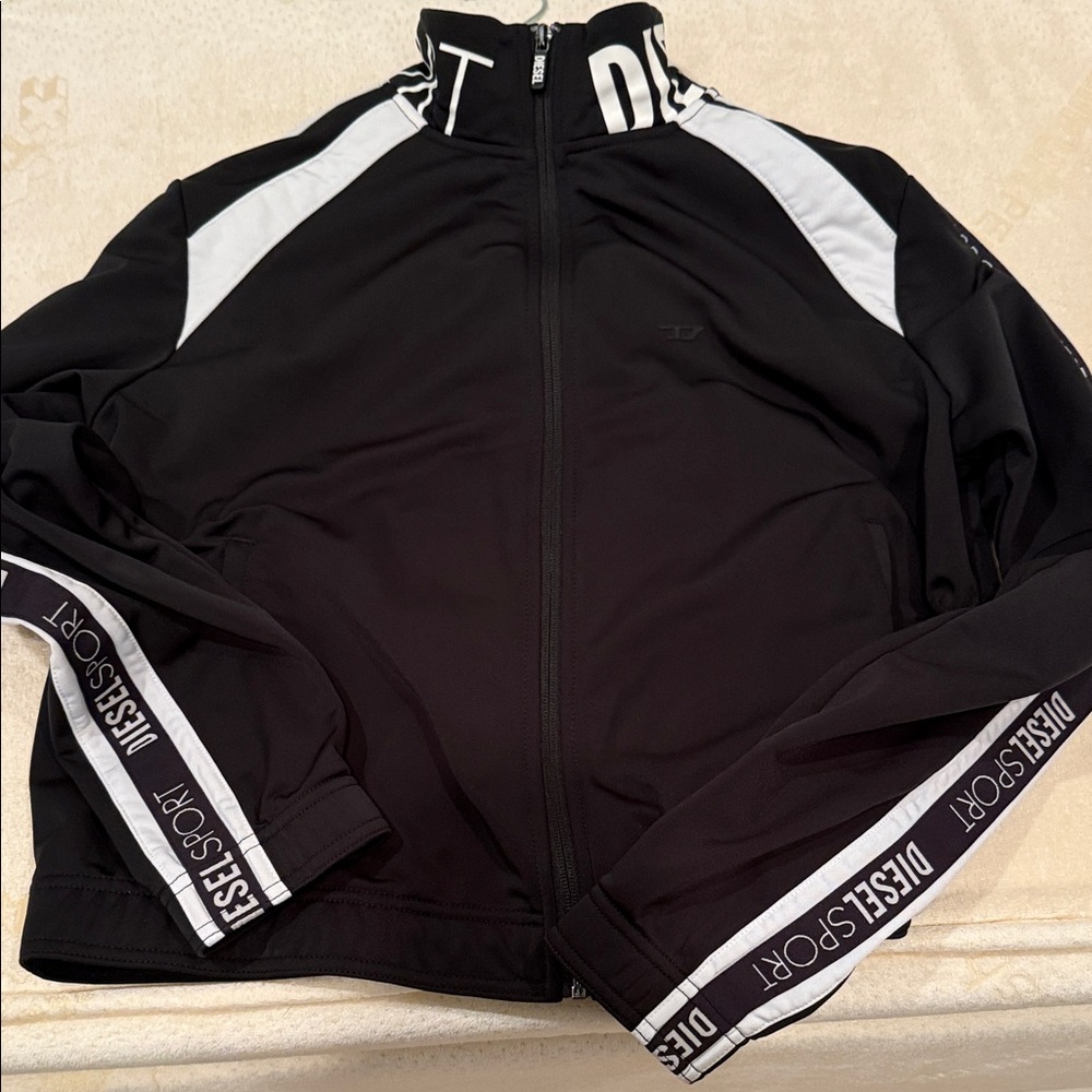Diesel Black and White Sport Hoodie